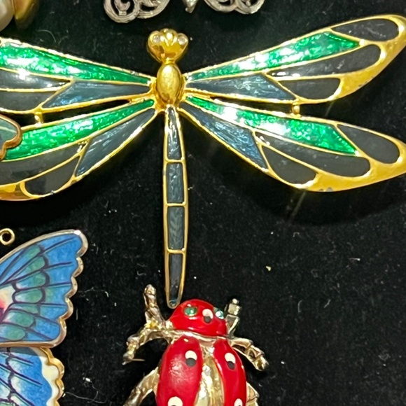 Vintage Butterfly and Dragonfly Brooch Collection - Unique Costume Jewelry Pins - Picture 13 of 15